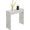 image:imageConvenience Concepts Northfield Entryway Hall Table 315  Contemporary Console Desk Entryway or Vanity Table for Hallway Foyer Living Room Office White Faux Marble