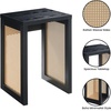 image:imageConvenience Concepts Northfield Weave End Table 1575  Rattan Boho Side Table for The Living Room Family Room Wicker End Table BlackBeige Barley