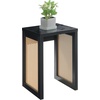 image:imageConvenience Concepts Northfield Weave End Table 1575  Rattan Boho Side Table for The Living Room Family Room Wicker End Table BlackBeige Barley