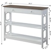 image:imageConvenience Concepts Omega 1 Drawer Console Table BlackDriftwood TopWhite Frame