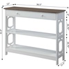 image:imageConvenience Concepts Omega 1 Drawer Console Table BlackDriftwood TopWhite Frame