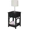 image:imageConvenience Concepts Omega 1Drawer End Table with Shelf BlackBlack