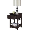image:imageConvenience Concepts Omega 1Drawer End Table with Shelf BlackEspresso
