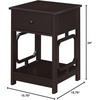 image:imageConvenience Concepts Omega 1Drawer End Table with Shelf BlackEspresso