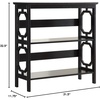 image:imageConvenience Concepts Omega 3 Tier Bookcase WhiteBlack