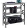 image:imageConvenience Concepts Omega 3 Tier Bookcase WhiteGrey