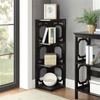 image:imageConvenience Concepts Omega 3 Tier Corner Bookcase WhiteBlack