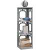 image:imageConvenience Concepts Omega 3 Tier Corner Bookcase WhiteGrey
