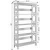 image:imageConvenience Concepts Omega 5 Tier Bookcase GrayWhite