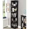 image:imageConvenience Concepts Omega 5 Tier Corner Bookcase GrayBlack