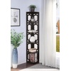 image:imageConvenience Concepts Omega 5 Tier Corner Bookcase GrayEspresso