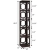 image:imageConvenience Concepts Omega 5 Tier Corner Bookcase GrayEspresso