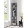 image:imageConvenience Concepts Omega 5 Tier Corner Bookcase GrayGrey