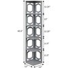 image:imageConvenience Concepts Omega 5 Tier Corner Bookcase GrayGrey