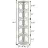 image:imageConvenience Concepts Omega 5 Tier Corner Bookcase GrayWhite