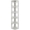 image:imageConvenience Concepts Omega 5 Tier Corner Bookcase GrayWhite