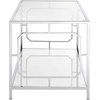 image:imageConvenience Concepts Omega Chrome Coffee Table Clear Glass  Chrome Frame