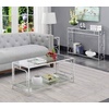 image:imageConvenience Concepts Omega Chrome Coffee Table Clear Glass  Chrome Frame