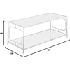 image:imageConvenience Concepts Omega Chrome Coffee Table Clear Glass  Chrome Frame