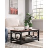 image:imageConvenience Concepts Omega Coffee Table BlackCherry TopBlack Frame