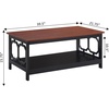 image:imageConvenience Concepts Omega Coffee Table BlackCherry TopBlack Frame