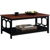 image:imageConvenience Concepts Omega Coffee Table BlackCherry TopBlack Frame