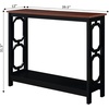 image:imageConvenience Concepts Omega Console Table with Shelf CoralCherryBlack