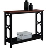 image:imageConvenience Concepts Omega Console Table with Shelf CoralCherryBlack