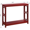 image:imageConvenience Concepts Omega Console Table with Shelf CoralCranberry Red