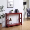 image:imageConvenience Concepts Omega Console Table with Shelf CoralCranberry Red