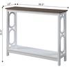 image:imageConvenience Concepts Omega Console Table with Shelf CoralDriftwoodWhite