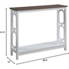 image:imageConvenience Concepts Omega Console Table with Shelf CoralDriftwoodWhite