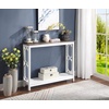 image:imageConvenience Concepts Omega Console Table with Shelf CoralDriftwoodWhite