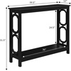 image:imageConvenience Concepts Omega Console Table with Shelf CoralEspresso