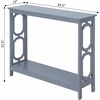 image:imageConvenience Concepts Omega Console Table with Shelf CoralGrey
