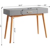 image:imageConvenience Concepts Oslo 1 Drawer Desk WhiteGrey