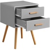 image:imageConvenience Concepts Oslo 2 Drawer End Table 1575  MidCentury Modern Minimalist Side Table with Storage Drawers for Living Room Family Room Bedroom GrayNaturalGrey