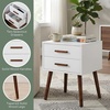 image:imageConvenience Concepts Oslo 2 Drawer End Table 1575  MidCentury Modern Minimalist Side Table with Storage Drawers for Living Room Family Room Bedroom GrayNaturalWhiteEspresso