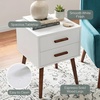image:imageConvenience Concepts Oslo 2 Drawer End Table 1575  MidCentury Modern Minimalist Side Table with Storage Drawers for Living Room Family Room Bedroom GrayNaturalWhiteEspresso