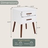image:imageConvenience Concepts Oslo 2 Drawer End Table 1575  MidCentury Modern Minimalist Side Table with Storage Drawers for Living Room Family Room Bedroom GrayNaturalWhiteEspresso