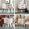 image:imageConvenience Concepts Oslo 2 Drawer End Table 1575  MidCentury Modern Minimalist Side Table with Storage Drawers for Living Room Family Room Bedroom GrayNaturalWhiteEspresso