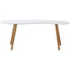image:imageConvenience Concepts Oslo Bean Coffee Table 4725  MidCentury Modern Minimalist IrregularShaped Abstract Living Room Table WhiteNatural