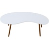 image:imageConvenience Concepts Oslo Bean Coffee Table 4725  MidCentury Modern Minimalist IrregularShaped Abstract Living Room Table WhiteNatural