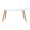 image:imageConvenience Concepts Oslo Bean Coffee Table 4725  MidCentury Modern Minimalist IrregularShaped Abstract Living Room Table WhiteNatural