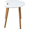 image:imageConvenience Concepts Oslo Bean Coffee Table 4725  MidCentury Modern Minimalist IrregularShaped Abstract Living Room Table WhiteNatural
