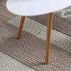 image:imageConvenience Concepts Oslo Bean Coffee Table 4725  MidCentury Modern Minimalist IrregularShaped Abstract Living Room Table WhiteNatural