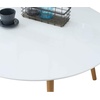 image:imageConvenience Concepts Oslo Round Coffee Table  MidCentury Modern Minimalist Design Glossy White Top Solid Wood Legs Easy 2Step Assembly WhiteGlossy White