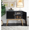 image:imageConvenience Concepts Oslo Storage Console White  WoodgrainGrayBlack