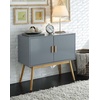 image:imageConvenience Concepts Oslo Storage Console White  WoodgrainGrayBlack