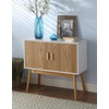 image:imageConvenience Concepts Oslo Storage Console White  WoodgrainWhiteWoodgrain